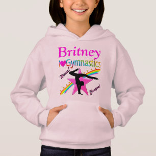 GYMNAST PERSONALISIERT HOODIE SWEATSHIRT ZUM ERSTE