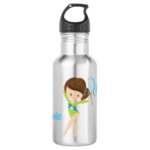 Gymnast - Personalisierte Brünette Edelstahlflasche