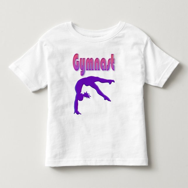 Gymnast Power Tumbling Lila Metallic Kleinkind T-shirt (Vorderseite)