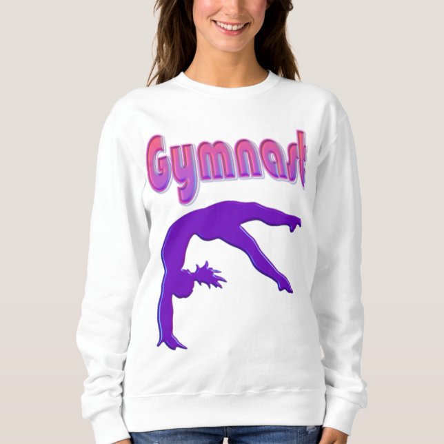 Gymnast Power Tumbling Lila Metallic Sweatshirt (Vorderseite)