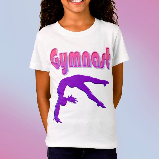 Gymnast Power Tumbling Lila Metallic T-Shirt (Von Creator hochgeladen)