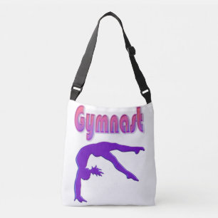 Gymnast Power Tumbling Lila Metallic Tragetaschen Mit Langen Trägern