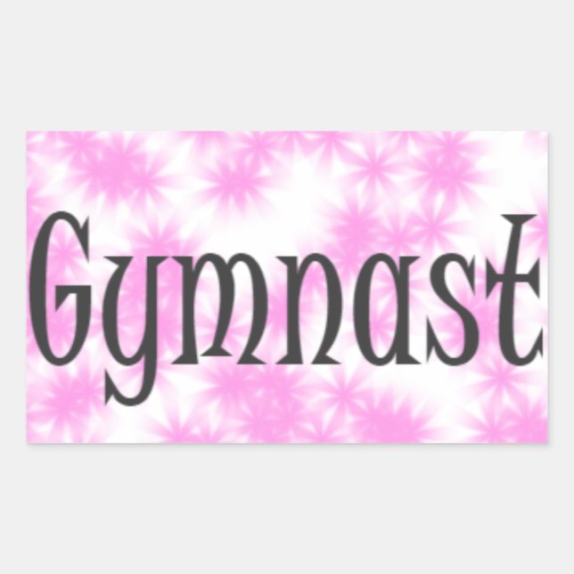 Gymnast Rechteckiger Aufkleber (Vorderseite)