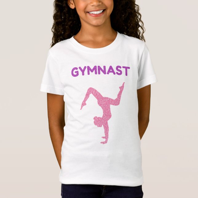 Gymnast Rosa & Lila Sparkor T - Shirt (Vorderseite)