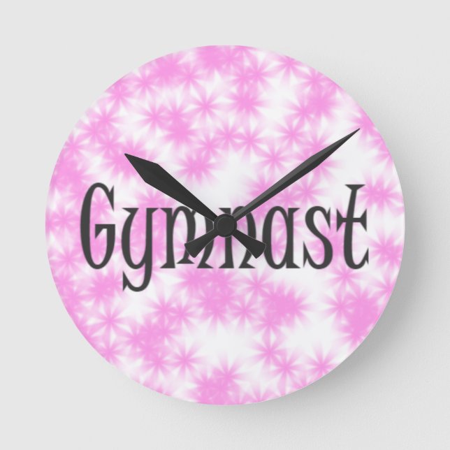 Gymnast Runde Wanduhr (Vorderseite)