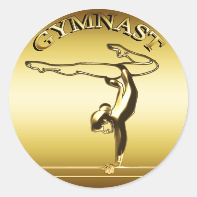 GYMNAST RUNDER AUFKLEBER (Vorderseite)