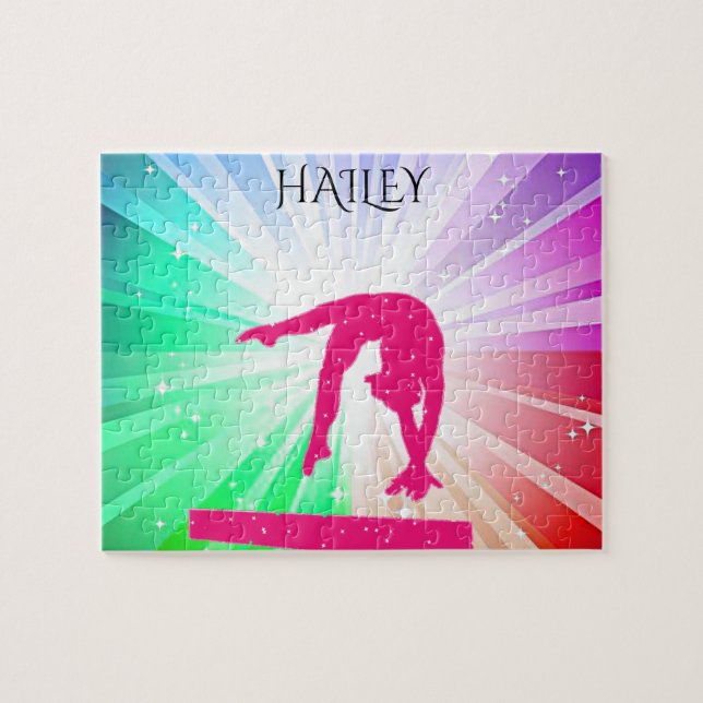 GYMNAST SHIMMERING LIGHTS PUZZLE PERSONALISIERT! (Horizontal)