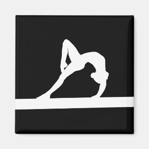 Gymnast-Silhouette-Magnet-Schwarzes Magnet