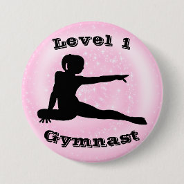 Gymnast Stufe 1 - Gymnastikschaltfläche für Mädche Button
