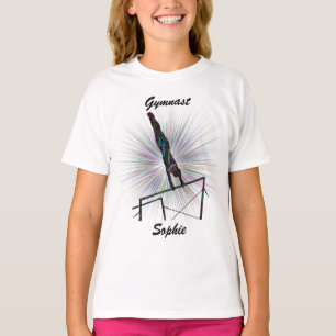 Gymnast Uneven Bars Word Art T - Shirt mit
