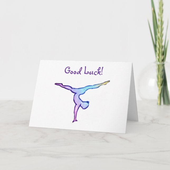 Gymnast-Viel Glück-Card Karte (Vorderseite)