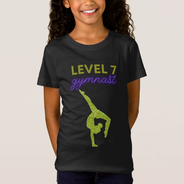 Gymnaste De Niveau 7 Pour T-shirt Or (Devant)