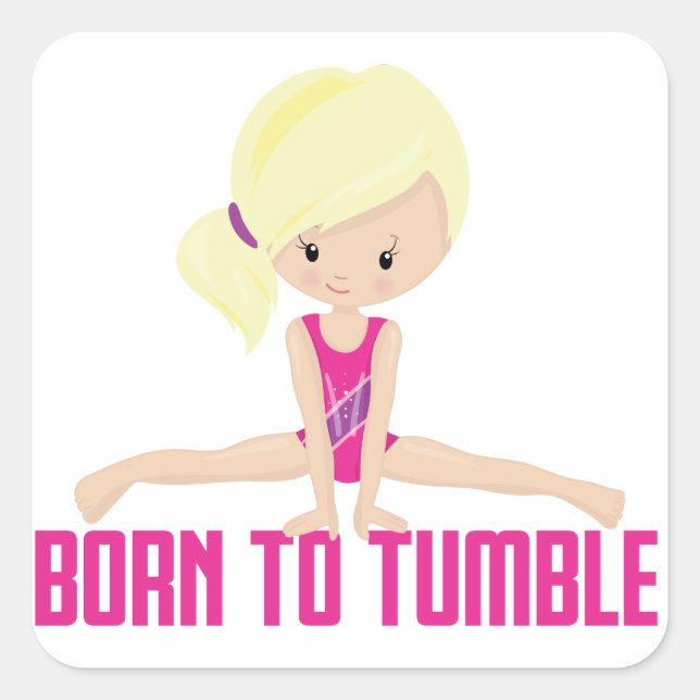 Gymnaste - Sticker Carré à blond (Devant)