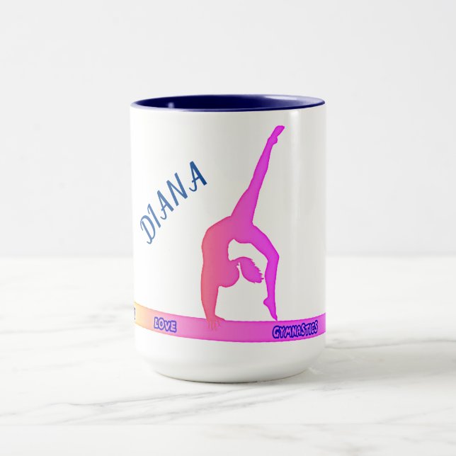 GYMNASTIC Gymnast auf Balancebar Tasse. Tasse (Zentrum)