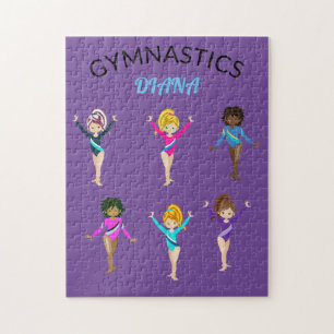 GYMNASTICS 6 GYMNAST PERSONALISIERT PUZZL
