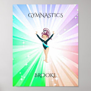 " GYMNASTICS" allume une affiche avec gymnaste.