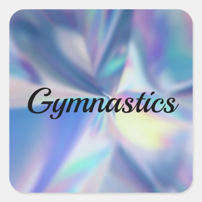 GYMNASTICS-Aufkleber Quadratischer Aufkleber (Vorderseite)