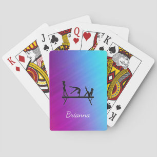 Gymnastics Beam Custom Bicycle Playing Cards Spielkarten