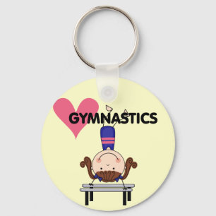 GYMNASTICS - Brünette Girl Handständer Schlüsselanhänger