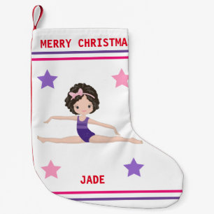 GYMNASTICS CHRISTMAS STRUMPF FÜR MÄDCHEN. KLEINER WEIHNACHTSSTRUMPF