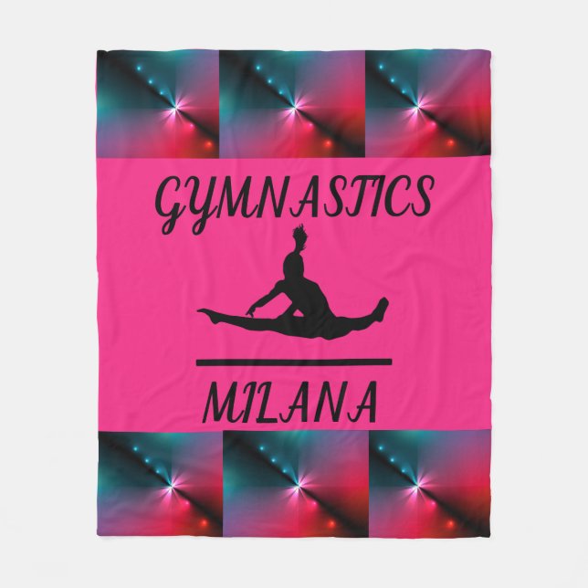 GYMNASTICS FLEECE BLANKET mit personalisiertem Nam (Vorderseite)