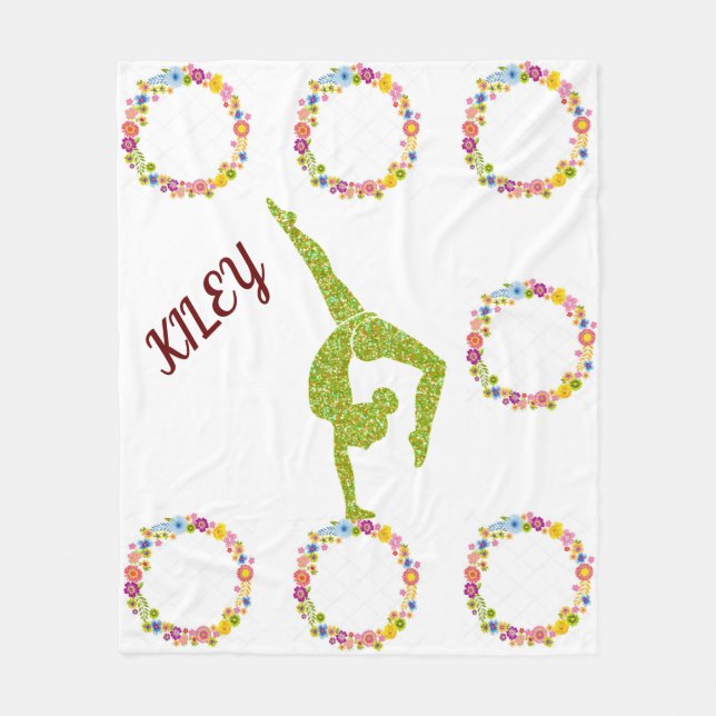 GYMNASTICS GYMNAST FLEECE BLANKET PERSONALISIERT! (Vorderseite)