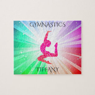 "GYMNASTICS" Lichterpuzzle mit Gymnast.