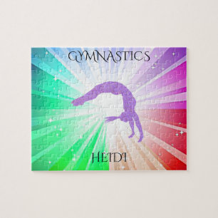 "GYMNASTICS" Lichterpuzzle mit Gymnast.