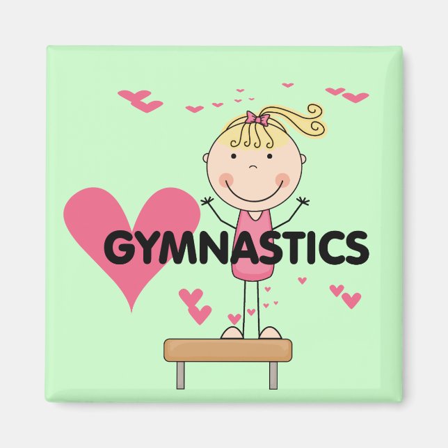 GYMNASTICS - Liebe Gymnastik - Hemden und Geschenk Magnet (Vorne)