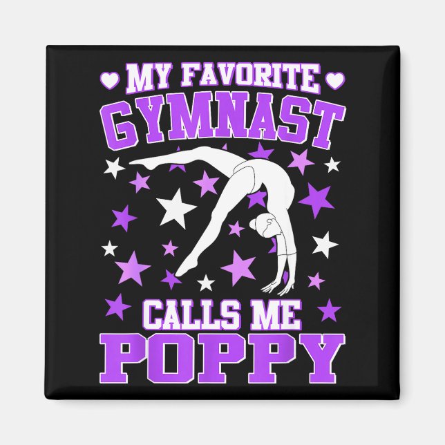 Gymnastics My Favorite Gymnast Calls Me Ppy  Magnet (Vorne)