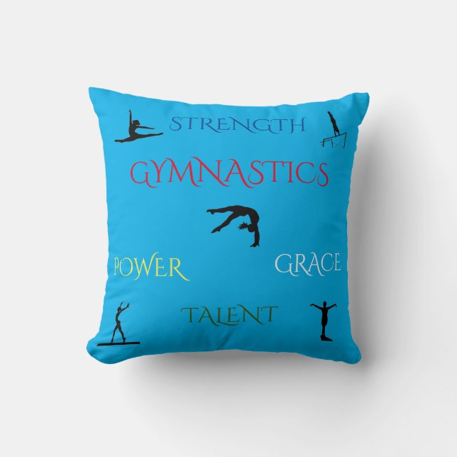 GYMNASTICS oreiller à lancer personnalisé. (Recto)
