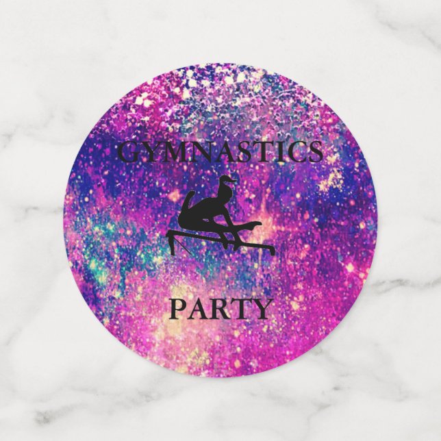 GYMNASTICS-PARTY KONFETTI (Mittel Rückseite)