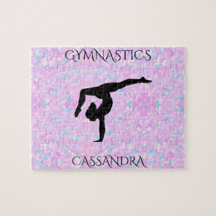GYMNASTICS Pastellpuzzle mit personalisiertem Name