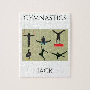 "GYMNASTICS-Puzzle für Jungen mit personalisiertem