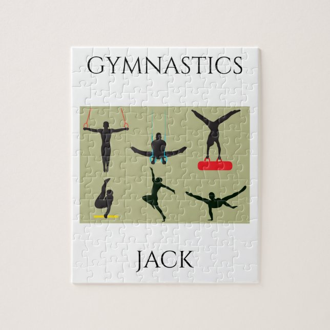 "GYMNASTICS-Puzzle für Jungen mit personalisiertem (Vertikal)