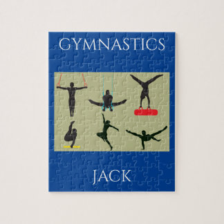 "GYMNASTICS-Puzzle für Jungen mit personalisiertem