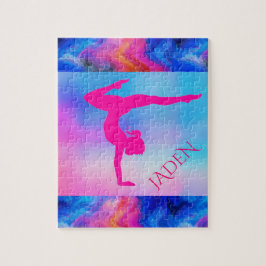 "GYMNASTICS" Puzzle mit individuelle Name.