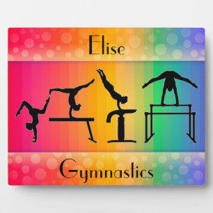 Gymnastics Rainbow w/ Girls Gymnastics Events Fotoplatte