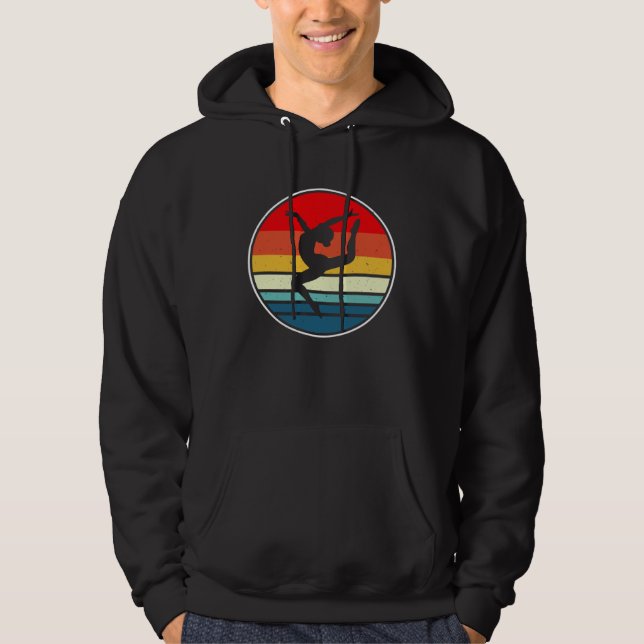 Gymnastics Retro Vintage Sunset Hoodie (Vorderseite)