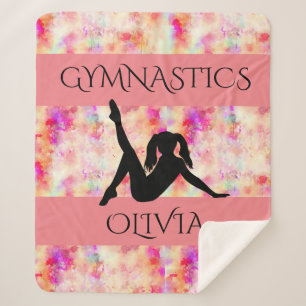 GYMNASTICS SHERPA BLANKET. Personalisierter Name. Sherpadecke