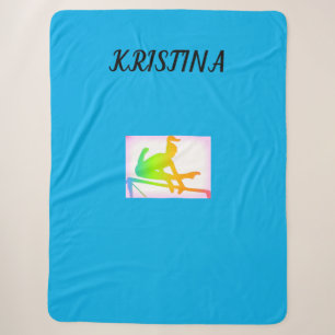 GYMNASTICS SHERPA GROSSER BLANKET MIT NAMEN. SHERPADECKE