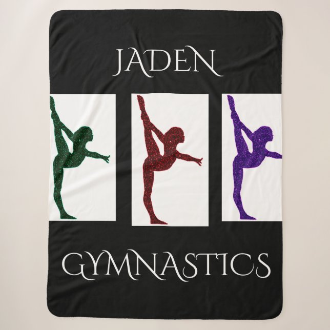 GYMNASTICS SHERPA GROSSER BLANKET MIT NAMEN. SHERPADECKE (Vorderseite)