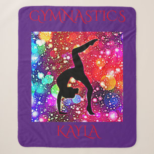 GYMNASTICS SHERPA MEDIUM BLANKET MIT NAME. SHERPADECKE