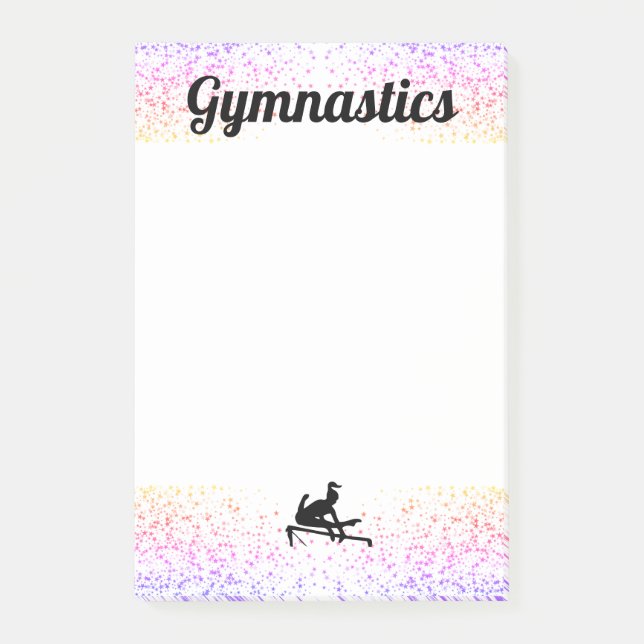 GYMNASTICS STATIONERY - Post-it Notes 4"x 6" Post-it Klebezettel (Vorderseite)