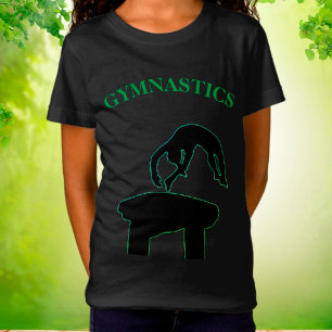 Gymnastics Vault w/ Name Girls T-Shirt