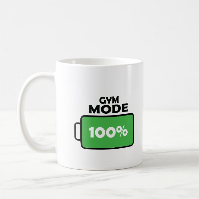 Gymnastik 100% Motivation Vollpreis Kaffee Lover Kaffeetasse (Links)