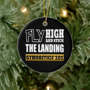 Gymnastik 101 Fliegenhoch - Bar Gymnast Keramik Ornament