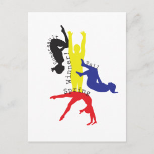 Gymnastik 365 postkarte