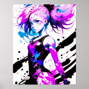 Gymnastik Abstrakter Geist des Gymnastes Poster