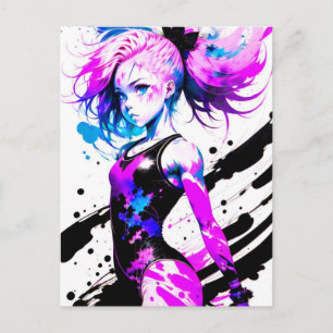 Gymnastik Abstrakter Geist des Gymnastes Postkarte